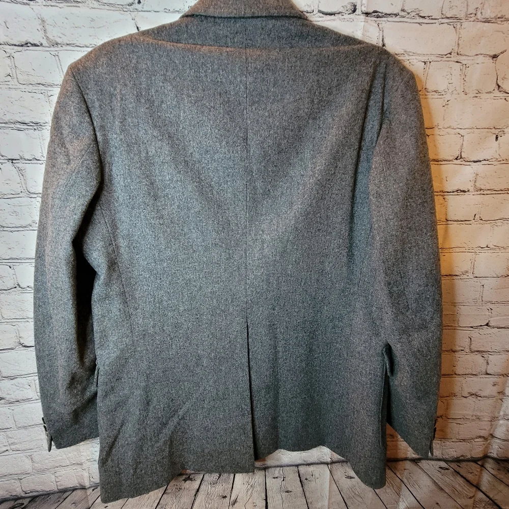 Pendleton Blazer Mens 44L Gray Wool Sport‎ Coat Jacket Two Button